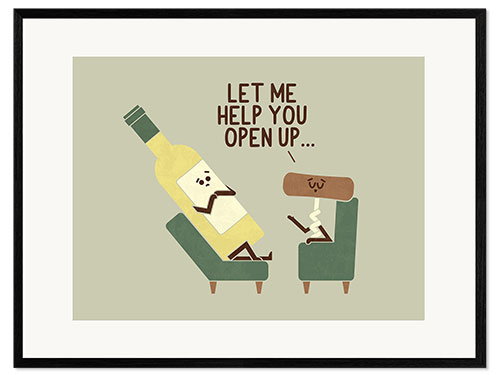 Plakat artystyczny premium w ramie Open Up