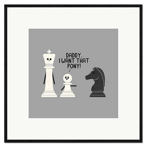 Plakat artystyczny premium w ramie Pony