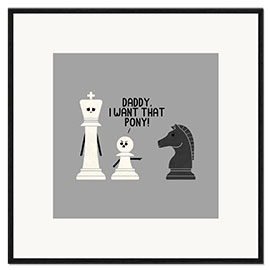Plakat artystyczny premium w ramie Pony