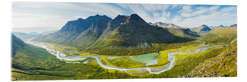 Acrylglasbild Rapadalen, Nationalpark Sarek, Schweden