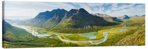 Lærredsbillede Rapadalen, Sarek National Park, Sweden