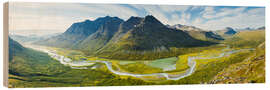 Wood print Rapadalen, Sarek National Park, Sweden