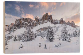 Quadro de madeira Sella, Dolomites