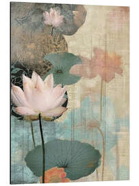 Magnettafel Zen-Lotusblumen I