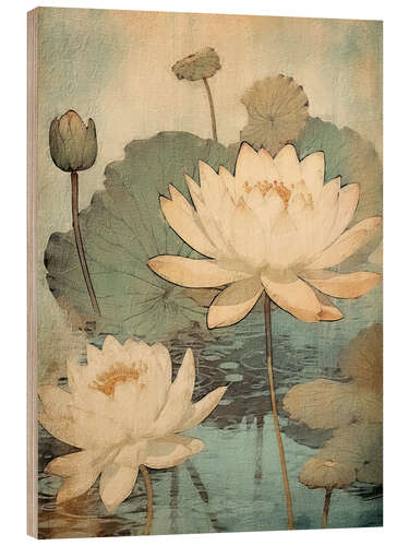 Obraz na drewnie Zen Lotus Flowers II