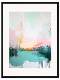 Gerahmter Kunstdruck Abstrakter Sonnenaufgang IV