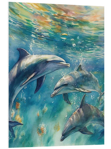 Foam board print Dolphin Fun