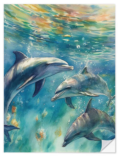 Naklejka na ścianę Dolphin Fun