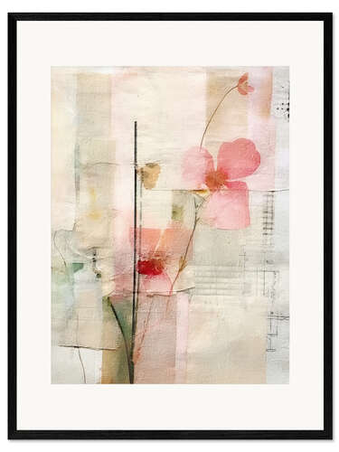 Impresión de arte enmarcada Pastel Petal Collage IV