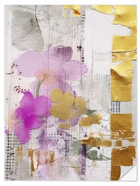 Wall sticker Golden Lilac Collage IV