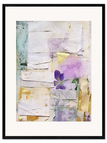 Kunsttryk i ramme Golden Lilac Collage VI