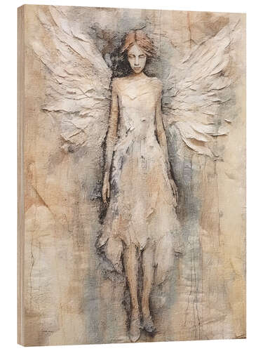 Tableau en bois Angel of Happiness