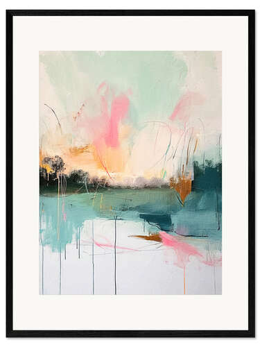 Impression artistique encadrée Abstract Sunrise VII