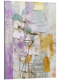 Magnettafel Goldene Flieder-Collage VII