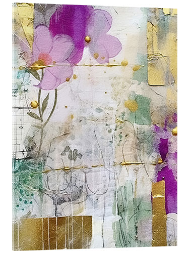 Cuadro de metacrilato Golden Lilac Collage VIII