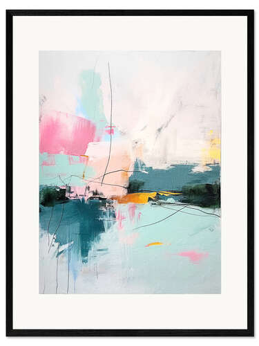 Impression artistique encadrée Abstract Sunrise IX