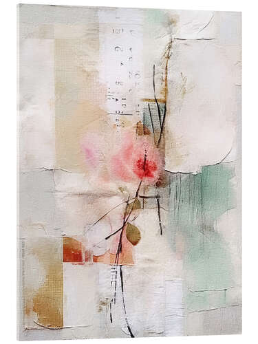 Obraz na szkle akrylowym Pastel Petal Collage VII