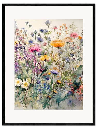 Gerahmter Kunstdruck Wildblumen II