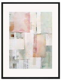 Gerahmter Kunstdruck Pastell-Collage I
