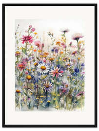 Gerahmter Kunstdruck Wildblumen I