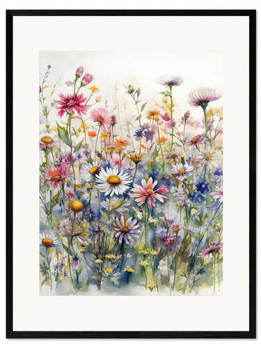 Stampa artistica con cornice Wildflowers I