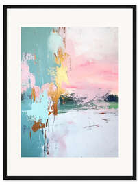 Gerahmter Kunstdruck Abstrakter Sonnenaufgang XI