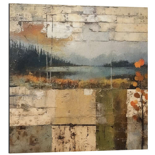 Aluminium print Rustic Collage II