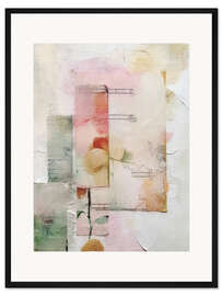 Gerahmter Kunstdruck Blütenblatt-Collage IX