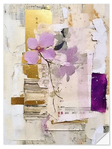 Naklejka na ścianę Golden Lilac Collage X