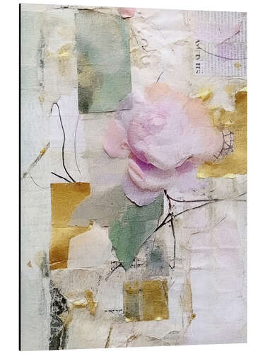 Stampa su alluminio Golden Lilac Collage X