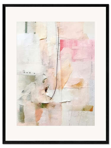 Inramat konsttryck Pastell-Collage II