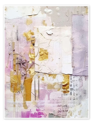 Poster Golden Lilac Collage XI