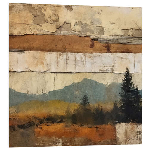 Foam board print Rustic Collage III