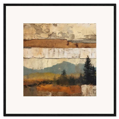 Framed art print Rustic Collage III