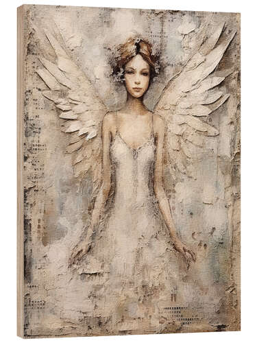 Wood print Angel of Freedom