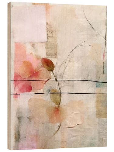 Holzbild Blütenblatt-Collage X