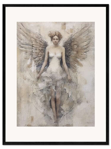 Ingelijste kunstdruk Angel of the Family