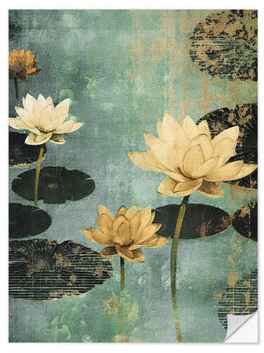 Sticker mural Zen Lotus Flowers III