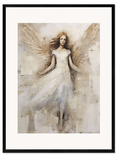 Ingelijste kunstdruk Angel of Forgiveness