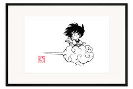 Gerahmter Kunstdruck Ukiyo-e Dragon Ball