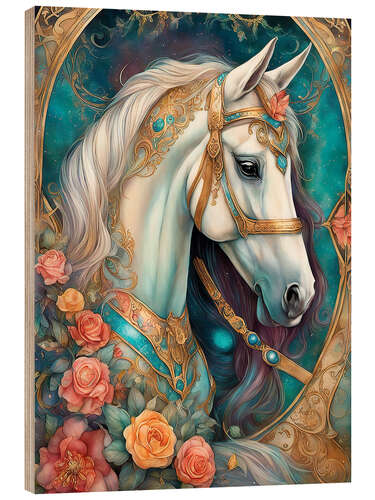 Hout print Fairy Tale Horse