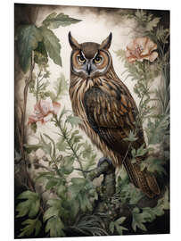 Quadro em PVC Botanical Owl