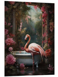 Foam board print Flamingo in Bathroom