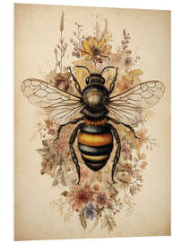 Foam board print Boho Bee on Wild Flowers