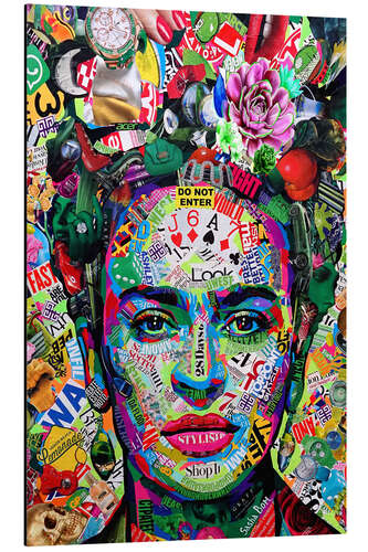Cuadro de aluminio Frida, Viva el Mexico!