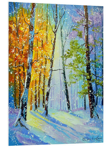 PVC print Morning snowfall in the forest