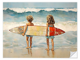 Vinilo para la pared Surfboard Kids I