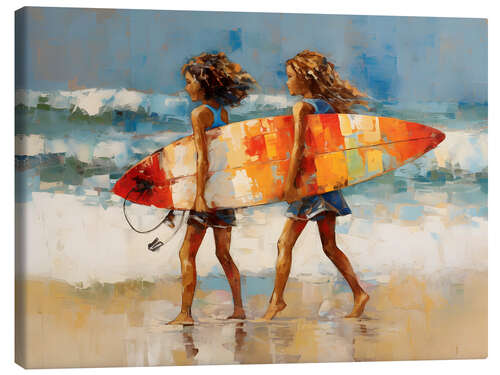 Tableau sur toile Surfboard Kids III