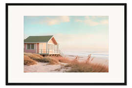 Gerahmter Kunstdruck California Dreaming - Eleganz am Strand