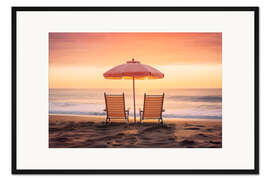 Gerahmter Kunstdruck California Dreaming - Beide mit Blick auf den Ozean